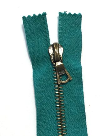 Delbart mörkt mintgrönt blixtlås 72 cm