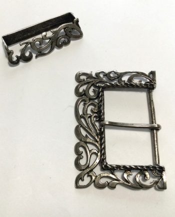 Bältesspänne Antiksilverfärgat Frame 50 mm