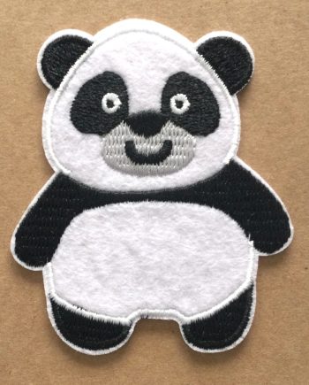 Panda Applikation tygmärke Påstrykbar