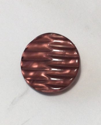 Räfflad bärnstensfärgad/röd knapp med ögla 20 mm