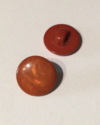 Roströd melerad knapp med ögla 13 mm