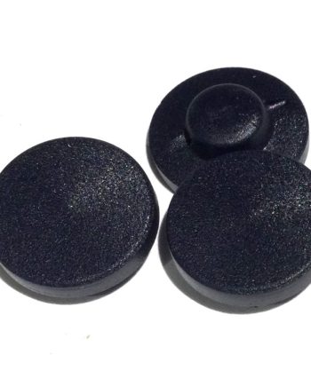 Blåsvart knapp med ögla 13 mm